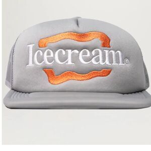 ICECREAM NEWYAK CITY ESSENTIAL HAT retro SnapBack, Grey, NWOT Paper intact